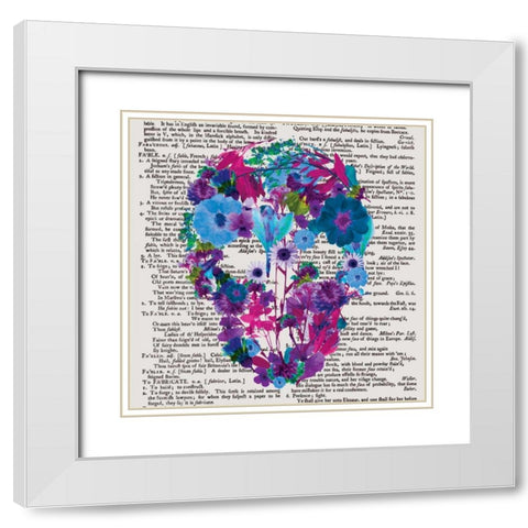 Skull 2.2 White Modern Wood Framed Art Print with Double Matting by Brown, Victoria
