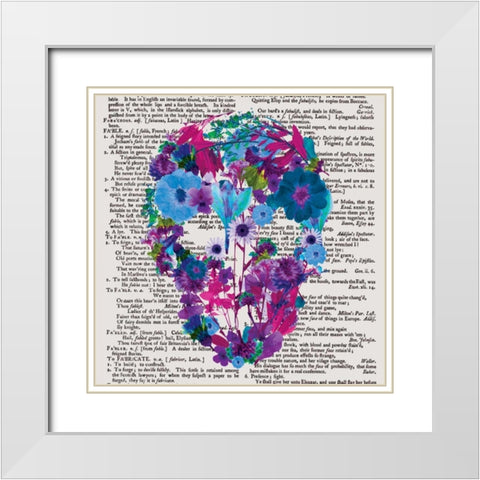Skull 2.2 White Modern Wood Framed Art Print with Double Matting by Brown, Victoria