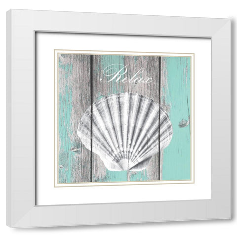Coastal 1 White Modern Wood Framed Art Print with Double Matting by Brown, Victoria
