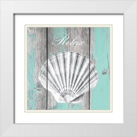 Coastal 1 White Modern Wood Framed Art Print with Double Matting by Brown, Victoria