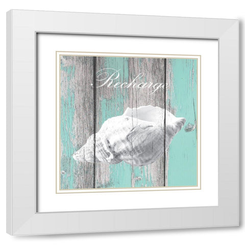 Coastal 2 White Modern Wood Framed Art Print with Double Matting by Brown, Victoria