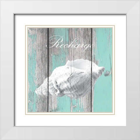 Coastal 2 White Modern Wood Framed Art Print with Double Matting by Brown, Victoria