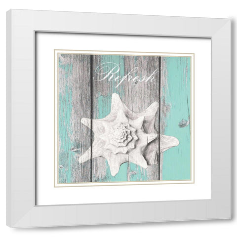 Coastal 5 White Modern Wood Framed Art Print with Double Matting by Brown, Victoria