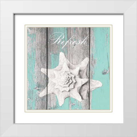 Coastal 5 White Modern Wood Framed Art Print with Double Matting by Brown, Victoria