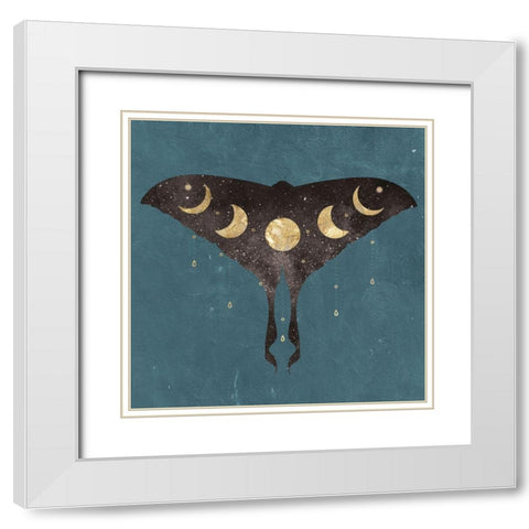La Luna 1 White Modern Wood Framed Art Print with Double Matting by Brown, Victoria