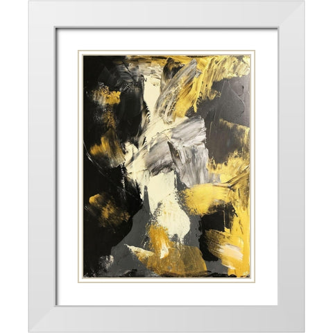 Golden Void White Modern Wood Framed Art Print with Double Matting by Brown, Victoria