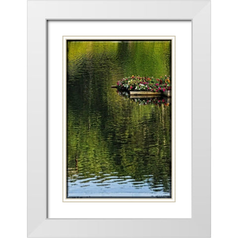 A Floating Garden White Modern Wood Framed Art Print with Double Matting by Foschino, Suzanne