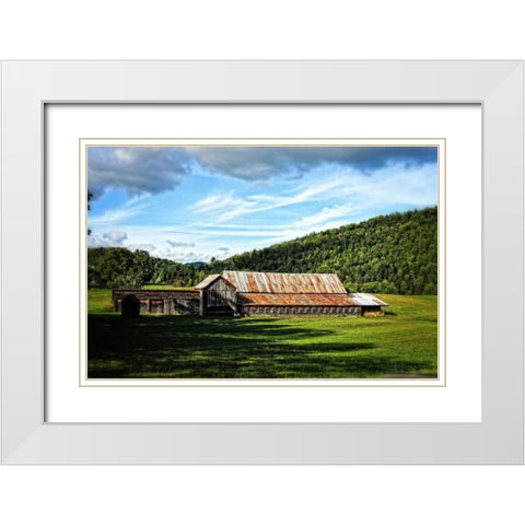 Country Barn 3 White Modern Wood Framed Art Print with Double Matting by Foschino, Suzanne
