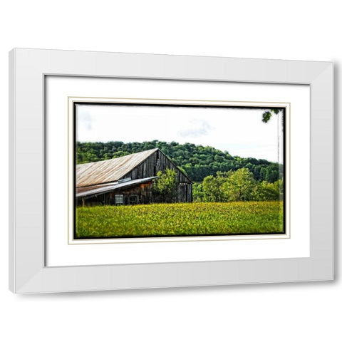 Country Barn 4 White Modern Wood Framed Art Print with Double Matting by Foschino, Suzanne