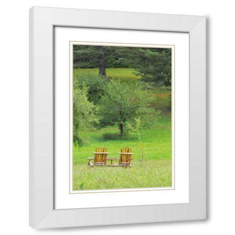 Mountain Chairs 3 White Modern Wood Framed Art Print with Double Matting by Foschino, Suzanne