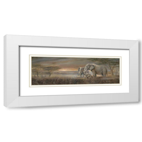 Gentle Giants White Modern Wood Framed Art Print with Double Matting by Manning, Ruane