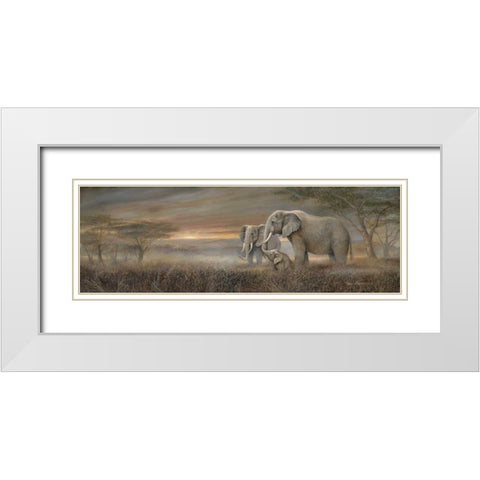 Gentle Giants White Modern Wood Framed Art Print with Double Matting by Manning, Ruane