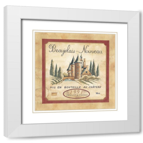 Beaujolais Nouveau 1991 White Modern Wood Framed Art Print with Double Matting by Henson, Richard