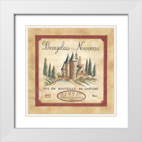 Beaujolais Nouveau 1991 White Modern Wood Framed Art Print with Double Matting by Henson, Richard