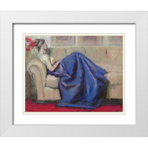 After the Ball I White Modern Wood Framed Art Print with Double Matting by Dyer, Margaret