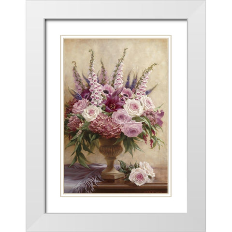Symphony Bouquet I White Modern Wood Framed Art Print with Double Matting by Levashov, Igor