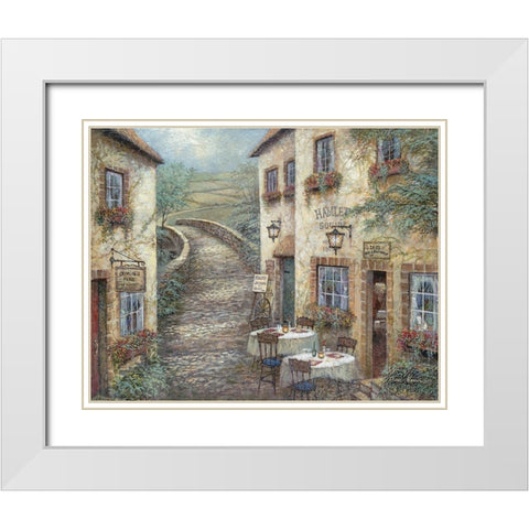 Hamlet Square White Modern Wood Framed Art Print with Double Matting by Manning, Ruane