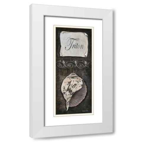 Triton White Modern Wood Framed Art Print with Double Matting by Tava Studios