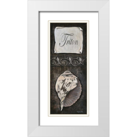Triton White Modern Wood Framed Art Print with Double Matting by Tava Studios