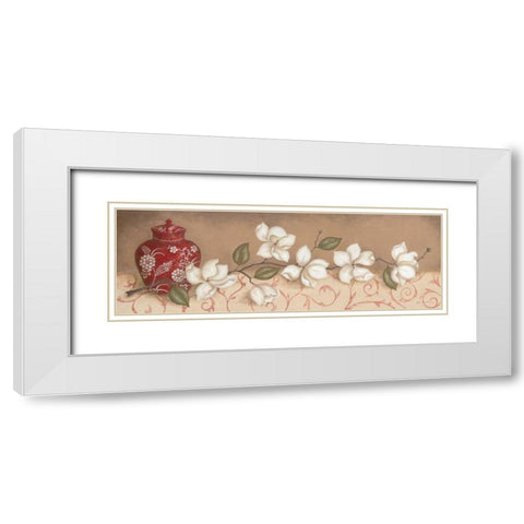 Mantle Masterpiece I White Modern Wood Framed Art Print with Double Matting by Carroll, Jane