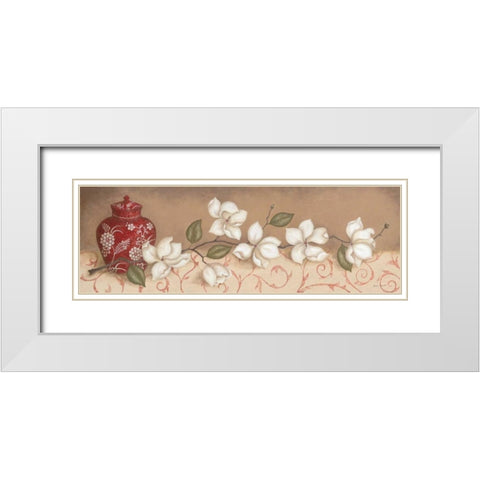 Mantle Masterpiece I White Modern Wood Framed Art Print with Double Matting by Carroll, Jane