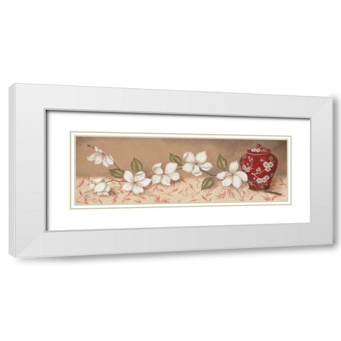 Mantle Masterpiece II White Modern Wood Framed Art Print with Double Matting by Carroll, Jane