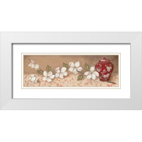 Mantle Masterpiece II White Modern Wood Framed Art Print with Double Matting by Carroll, Jane