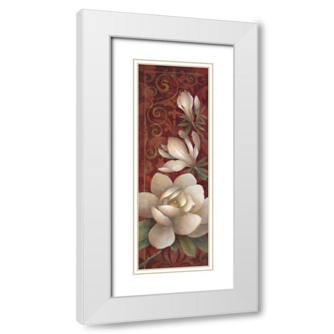 Magnolia Melody I White Modern Wood Framed Art Print with Double Matting by Vollherbst-Lane, Elaine