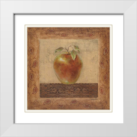 Elegant Edibles II White Modern Wood Framed Art Print with Double Matting by Tava Studios