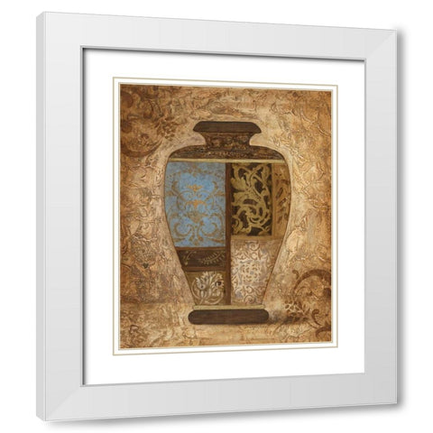Exquisite Etchings I White Modern Wood Framed Art Print with Double Matting by Tava Studios