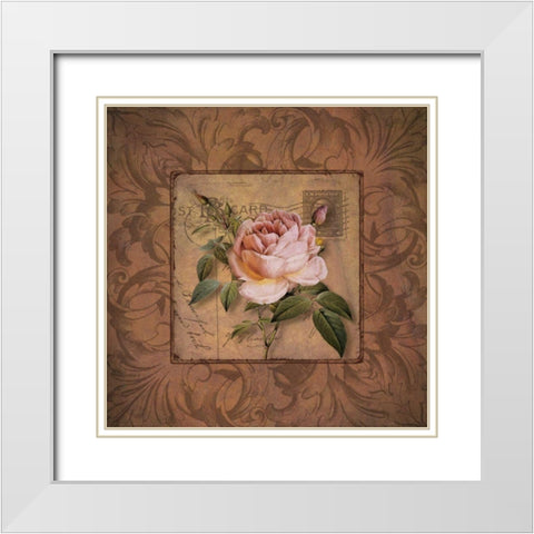 P.S. I Love You White Modern Wood Framed Art Print with Double Matting by Donovan, Kelly