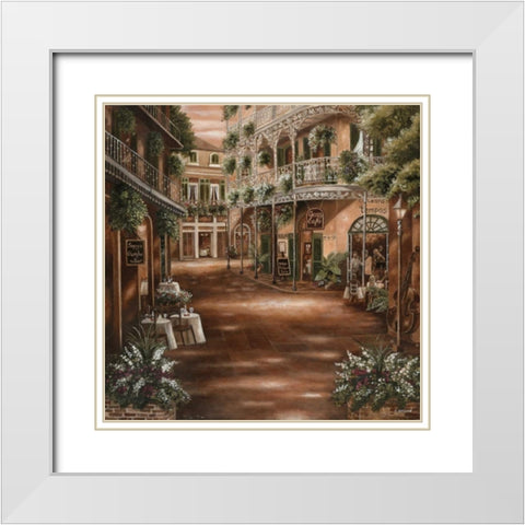 Jazz Cafe White Modern Wood Framed Art Print with Double Matting by Brown, Betsy