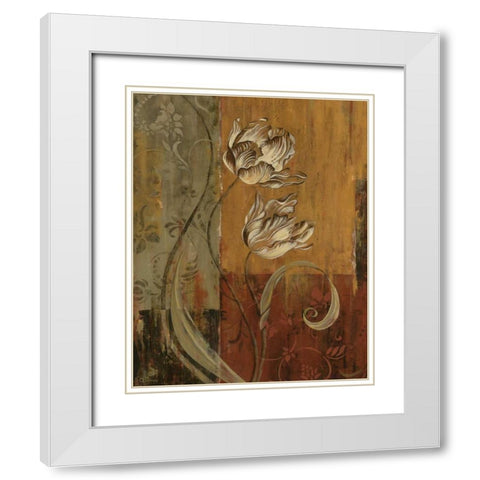 Poetic Setting I White Modern Wood Framed Art Print with Double Matting by Donovan, Maria