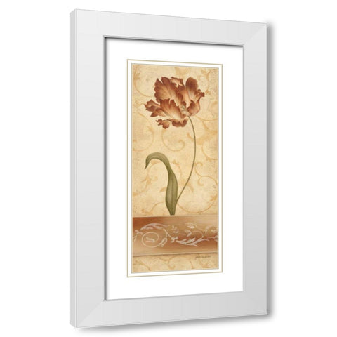 Romantique II White Modern Wood Framed Art Print with Double Matting by Carroll, Jane
