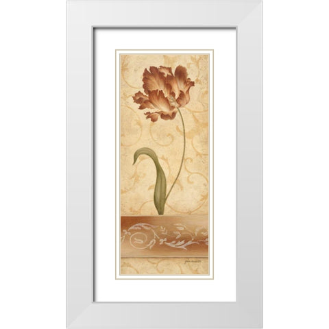 Romantique II White Modern Wood Framed Art Print with Double Matting by Carroll, Jane