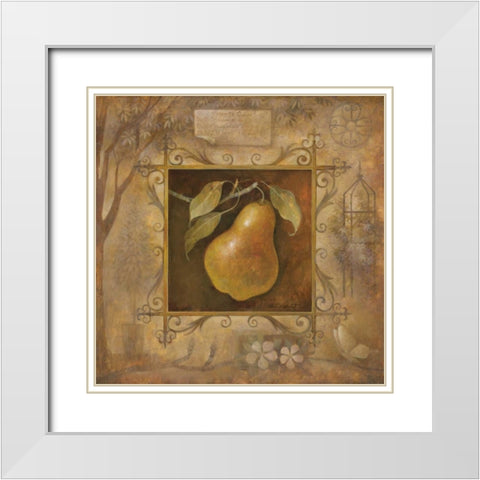 Pera Bella White Modern Wood Framed Art Print with Double Matting by Vollherbst-Lane, Elaine