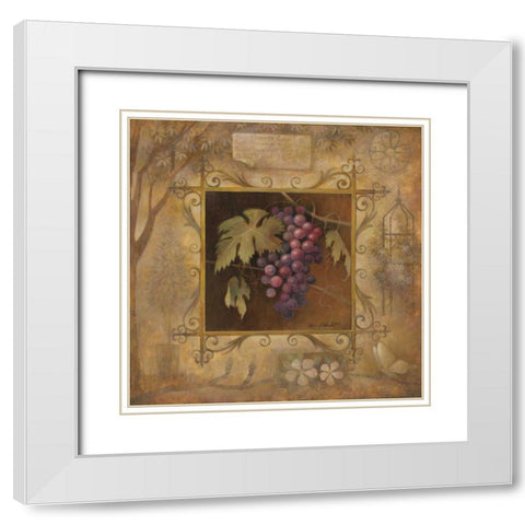 Uva Bella Rosa White Modern Wood Framed Art Print with Double Matting by Vollherbst-Lane, Elaine
