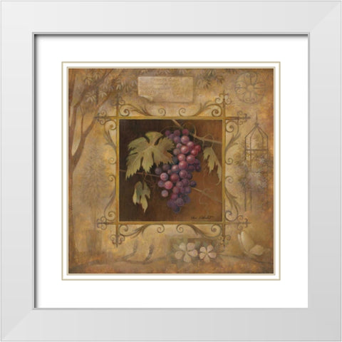 Uva Bella Rosa White Modern Wood Framed Art Print with Double Matting by Vollherbst-Lane, Elaine