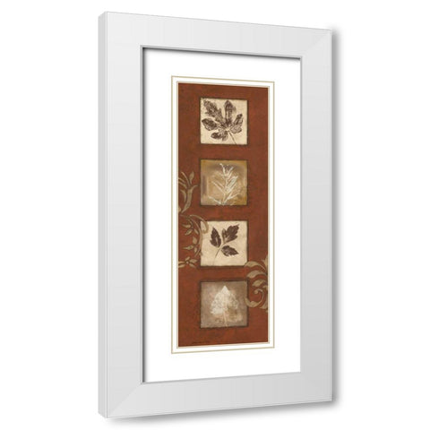 Touches of Autumn I White Modern Wood Framed Art Print with Double Matting by Carroll, Jane