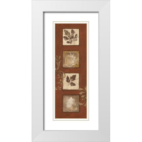 Touches of Autumn I White Modern Wood Framed Art Print with Double Matting by Carroll, Jane