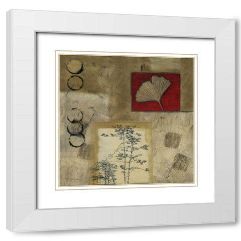 Autumn Trail IV White Modern Wood Framed Art Print with Double Matting by Olson, Norm