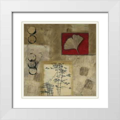 Autumn Trail IV White Modern Wood Framed Art Print with Double Matting by Olson, Norm