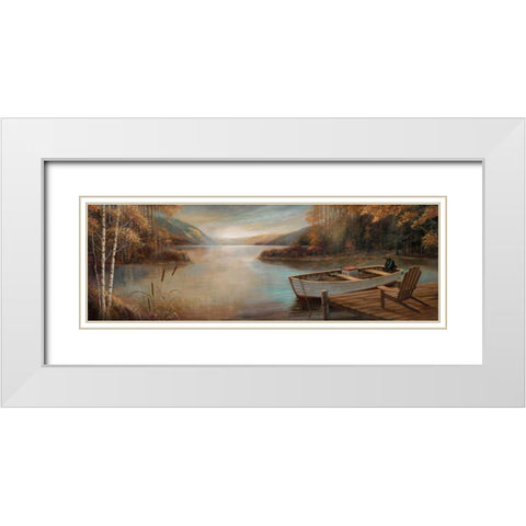 Tranquil Waters White Modern Wood Framed Art Print with Double Matting by Manning, Ruane
