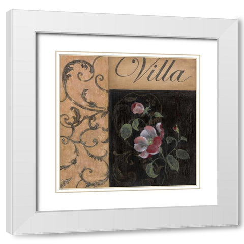 Villa White Modern Wood Framed Art Print with Double Matting by Tava Studios
