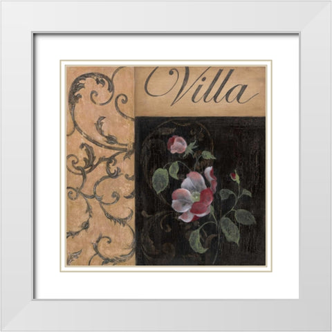 Villa White Modern Wood Framed Art Print with Double Matting by Tava Studios