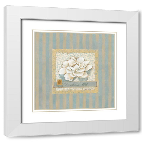 Gardenia Oil White Modern Wood Framed Art Print with Double Matting by Robinson, Carol