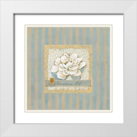 Gardenia Oil White Modern Wood Framed Art Print with Double Matting by Robinson, Carol