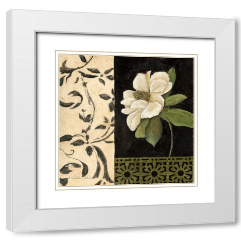 Negro y Blanco Simplicidad I White Modern Wood Framed Art Print with Double Matting by Olson, Charlene