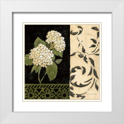 Negro y Blanco Simplicidad II White Modern Wood Framed Art Print with Double Matting by Olson, Charlene
