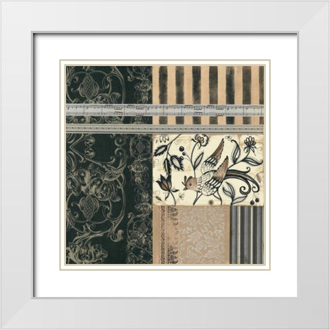 Birds of a Feather I White Modern Wood Framed Art Print with Double Matting by Robinson, Carol